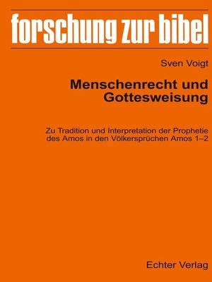 cover image of Menschenrecht und Gottesweisung